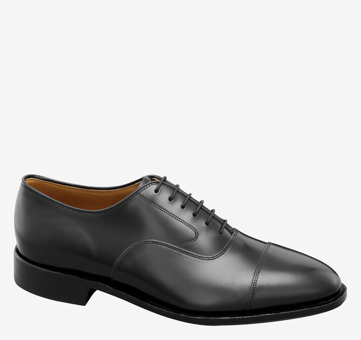 Johnston & Murphy Melton Cap Toe Snörskor Herr - Svarta Finskor [ZF0542731]